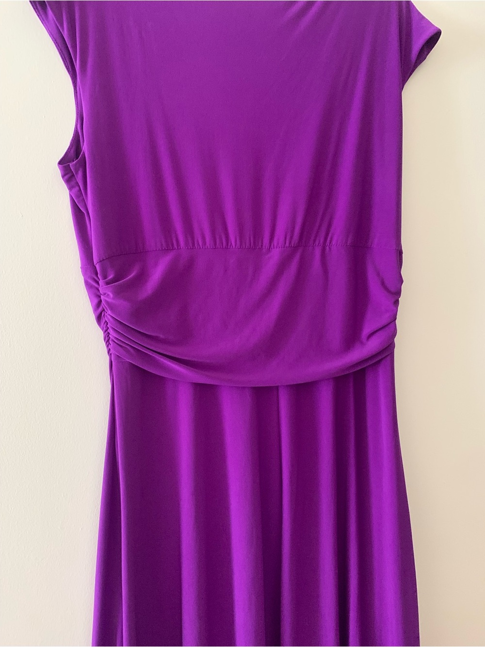 Chaps Vivid Purple Knot-Front Midi Dress - Picture 5 of 7